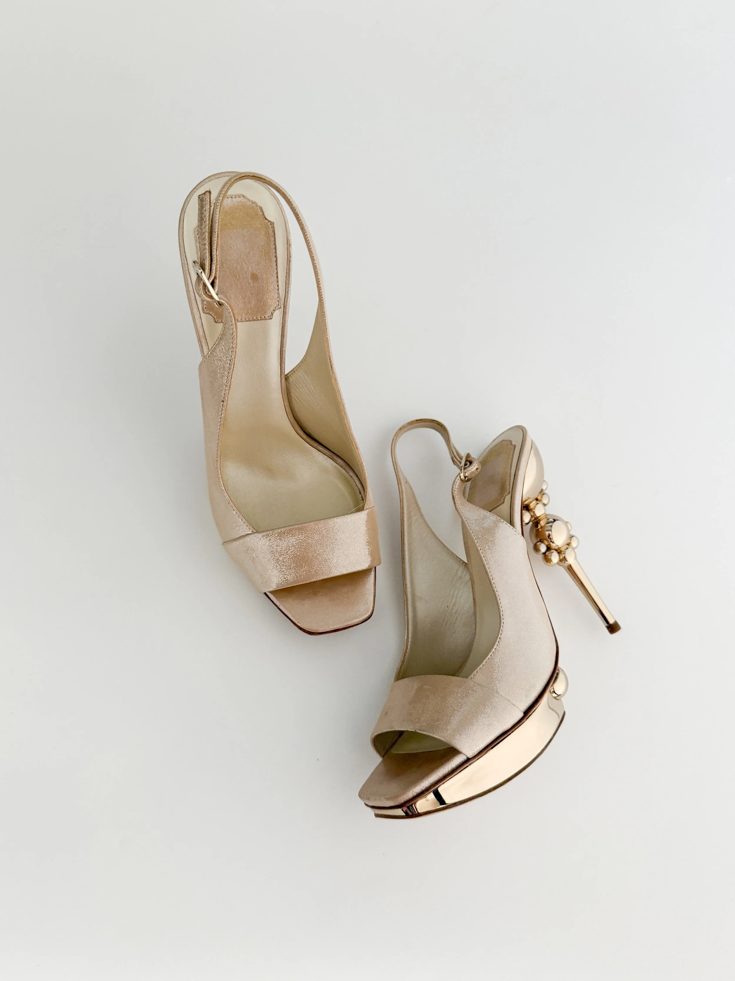Christian Dior F/W 2007 by John Galliano Green Leather Pump Heels
